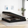 vidaXL Aufbewahrungsbett mit Matratze Schwarz 200 x 200 cm Polyester