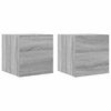 vidaXL TV-Wandschr&auml;nke 2 Stk. Grau Sonoma 30,5x30x30 cm