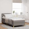 vidaXL Boxspringbett mit Matratze mit Kopfteil Taupe 80 x 200 cm Stoff