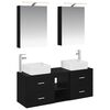 vidaXL Badezimmerm&ouml;bel-Set 5 Stk. Schwarze Eiche