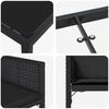 vidaXL Garten Essgruppe 5 pcs Schwarz Poly-Rattan