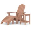 vidaXL Adirondack-Gartenstuhl mit Hocker & Tisch HDPE Braun