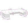 vidaXL 10-tlg. Garten-Sofagarnitur mit Kissen Grau Poly Rattan