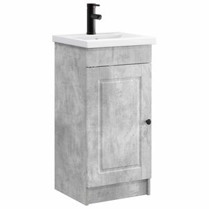 vidaXL Badezimmerschrank mit Waschbecken Betongrau 42 x 40 x 84,5 cm