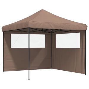 vidaXL Party-Zelt 292 x 292 x 315 cm Braun Oxford-Stoff