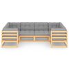 vidaXL 6-tlg. Garten-Lounge-Set mit Kissen Massivholz Kiefer
