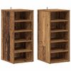 vidaXL Schuhschr&auml;nke 2 Stk. Altholz-Optik 32x35x70 cm Holzwerkstoff