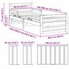 vidaXL Bettrahmen mit Matratze Braun 80 x 200 cm Massives Kiefernholz