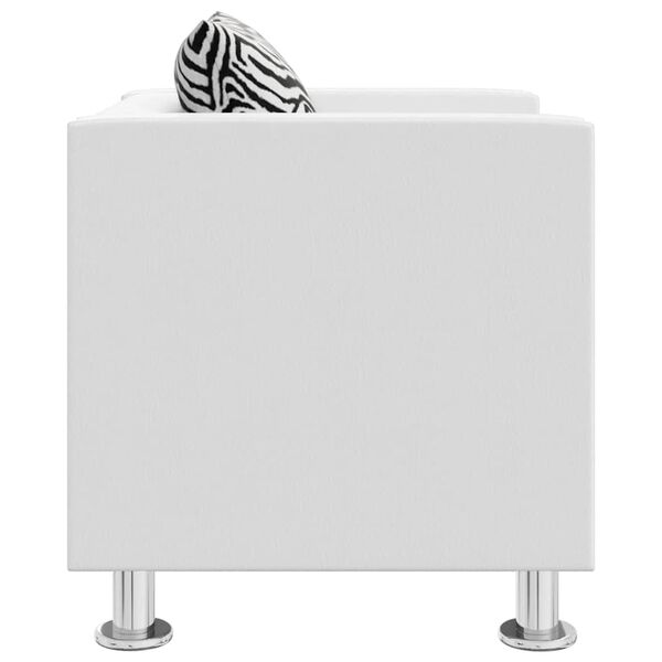 vidaXL Sessel Wei&szlig; Kunstleder