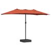 vidaXL Gartenparasol Terrakotta 385 x 209 x 244 cm Stoff