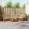 vidaXL Outdoor-Sofagarnitur mit Kissen 6 pcs Natur und Beige