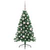 vidaXL Künstlicher vorbeleuchteter Weihnachtsbaum Grün 120 cm PVC