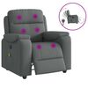 vidaXL Massage-Relaxsessel, Stoff, Dunkelgrau