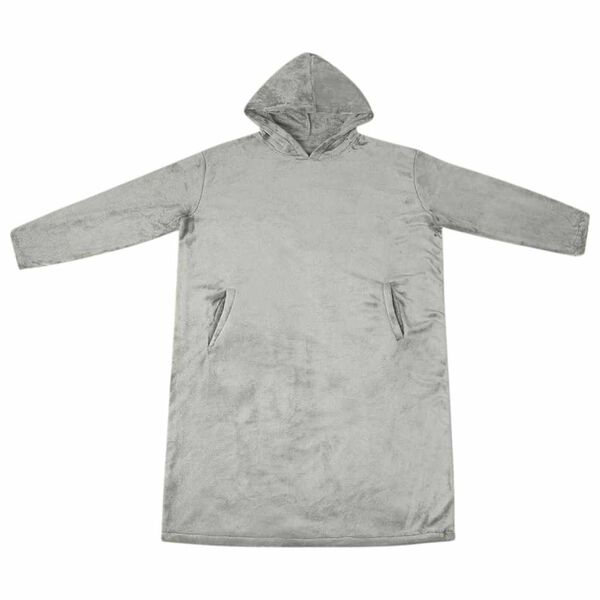 vidaXL Decken-Hoodie Grau L Flanell