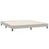 vidaXL Boxspringbett ohne Matratze Hellgrau 200x210 cm Samt