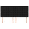 vidaXL Kopfteil Schwarz 160 x 5 x 118/128 cm Stoff