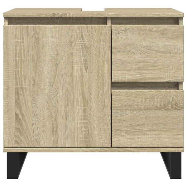 vidaXL Badschrank Sonoma-Eiche 65x33x60 cm Holzwerkstoff