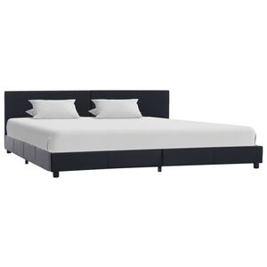 vidaXL Bettgestell Schwarz Kunstleder 180x200 cm