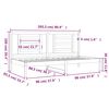 vidaXL Tagesbett ohne Matratze 80x200 cm Massivholz Kiefer