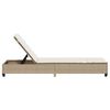 vidaXL Sonnenliege mit Auflagen Beige 55x200x25,5cm Poly Rattan
