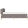 vidaXL Boxspringbett mit Matratze mit Kopfteil Taupe 80 x 200 cm Stoff