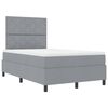 vidaXL Boxspringbett mit Matratze mit LED Hellgrau 120 x 190 cm Stoff