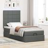 vidaXL Ottoman-Bett mit Matratze Dunkelgrau 100x200 cm Stoff