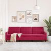 vidaXL 3-Sitzer-Sofa Weinrot 210 cm Samt