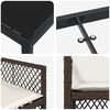 vidaXL Garten Essgruppe 9 pcs Braun Poly-Rattan