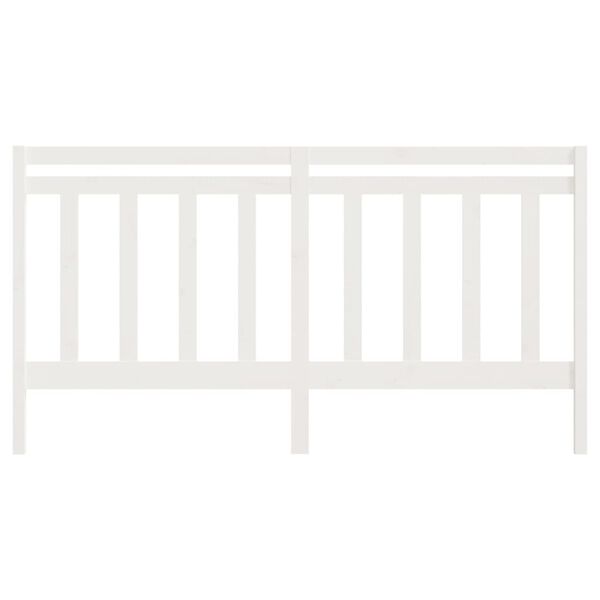 vidaXL Kopfteil Wei&szlig; 186x4x100 cm Massivholz Kiefer