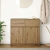 vidaXL Sideboard mit Schublade Artisan-Eiche 80x34x76 cm Holzwerkstoff