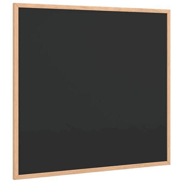 vidaXL Kreidetafel mit Rahmen aus massivem Kiefernholz Schwarz 60 x 55 cm