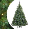 vidaXL K&uuml;nstlicher Weihnachtsbaum mit 300 LEDs Gr&uuml;n 210 cm PE und PVC