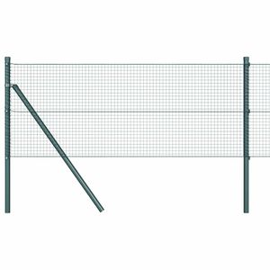 vidaXL Zaunpfosten Gr&uuml;n 25 x 0,4 m (19 x 19 mm Masche) Stahl und PVC