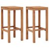 vidaXL Barhocker 2 Stk. Massivholz Teak