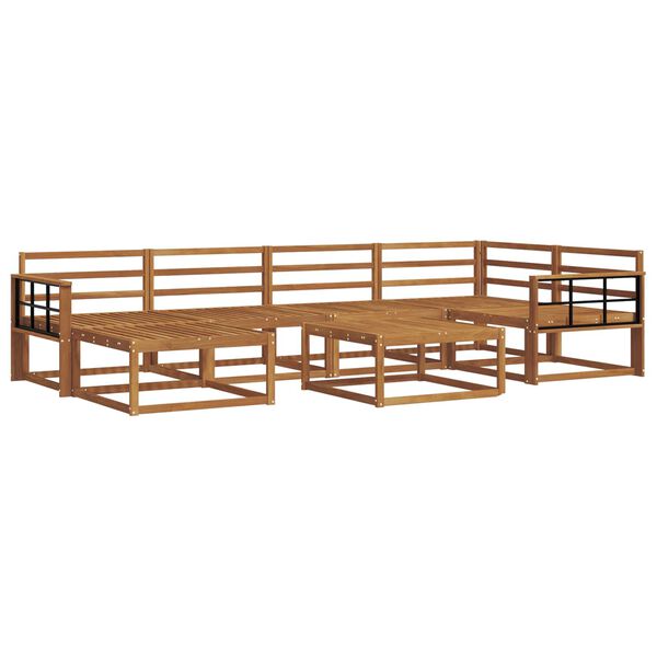 vidaXL Outdoor-Sofagarnitur 7 pcs Natur Massivholz Akazie