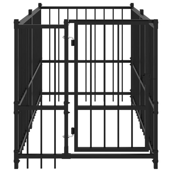 vidaXL Hundezwinger Schwarz 193,5x97x100 cm Stahl
