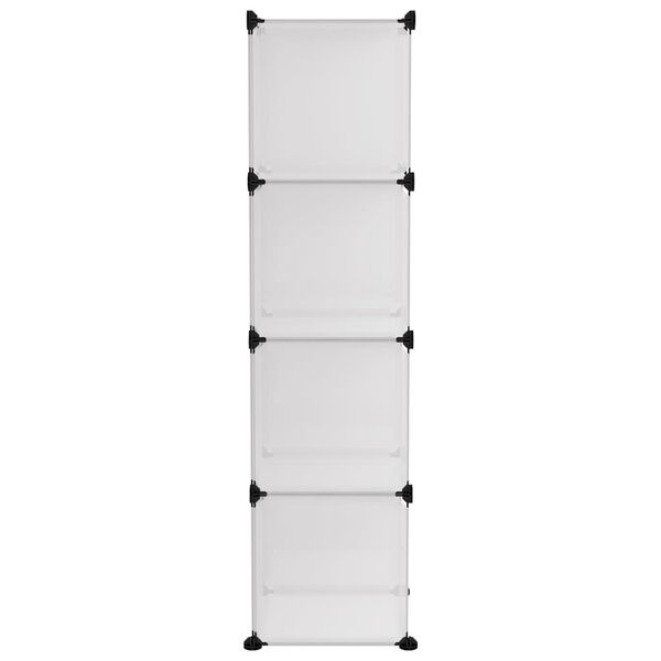 vidaXL Regalsystem mit 12 Würfeln Transparent PP