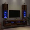 vidaXL TV-Schr&auml;nke mit LED-Leuchten 2 Stk. Altholz-Optik 30,5x30x102cm