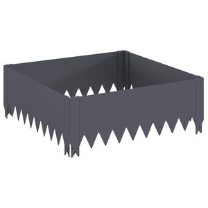 vidaXL Raseneinfassung 60 x 60 x 20 cm Stahl Anthrazit