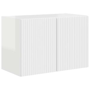 vidaXL TV-Wandschrank Hochglanz Wei&szlig; 59,5 x 31 x 40 cm Holzwerkstoff