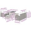 vidaXL Gartensofa-set mit Kissen 8 pcs Beige Poly-Rattan