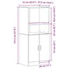 vidaXL K&uuml;chenschrank Braun Eichen-Optik 57x41,5x131,5 cm Holzwerkstoff