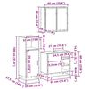 vidaXL 3-tlg. Badm&ouml;bel-Set R&auml;uchereiche Holzwerkstoff