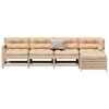 vidaXL 5-tlg. Garten-Lounge-Set mit Kissen Massivholz Kiefer