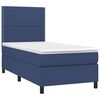 vidaXL Boxspringbett mit Matratze Blau 100x200 cm Stoff