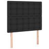 vidaXL Kopfteil Schwarz 80x5x118/128 cm Kunstleder