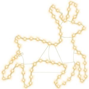 vidaXL LED-Silhouette Rentier 72 LEDs Warmwei&szlig; 57x55x4,5 cm