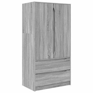 vidaXL Badezimmerschrank mit Speicher Graues Sonoma 79,5 x 49 x 156 cm