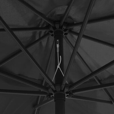 vidaXL Sonnenschirm mit Metall-Mast 400 cm Anthrazit